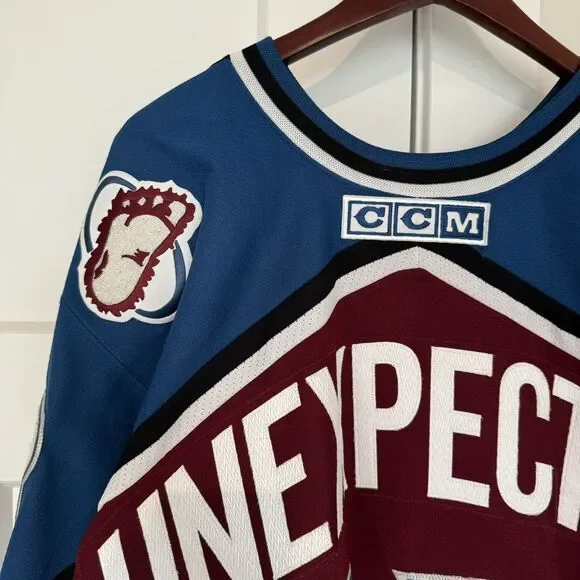 VTG CCM Official Licensed Colorado Avalanche #18 Unexpected NHL Hockey Jersey L - Picture 5 of 8
